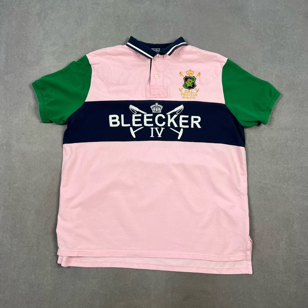 Ralph Lauren Polo Shirt Pink Green Navy
